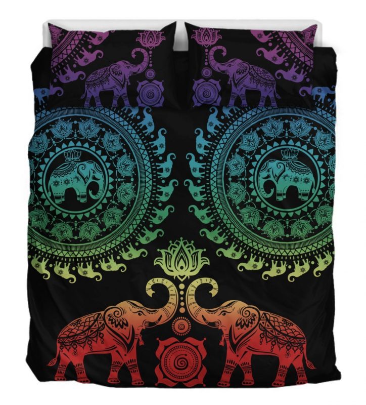 Colorful Elephant Duver Duvet Cover and Pillowcase Set Bedding Set Colorful Elephant Duver Duvet Cover and Pillowcase Set Bedding Set