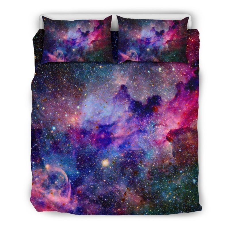 Colorful Nebula Galaxy Space Print Duvet Cover and Pillowcase Set Bedding Set Colorful Nebula Galaxy Space Print Duvet Cover and Pillowcase Set Bedding Set