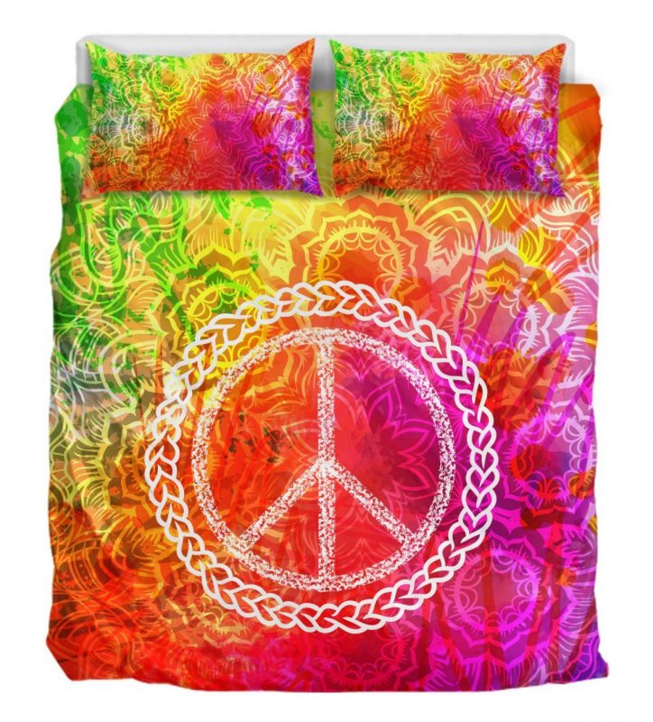 Colorful Splatter Peace Duver Duvet Cover and Pillowcase Set Bedding Set Colorful Splatter Peace Duver Duvet Cover and Pillowcase Set Bedding Set