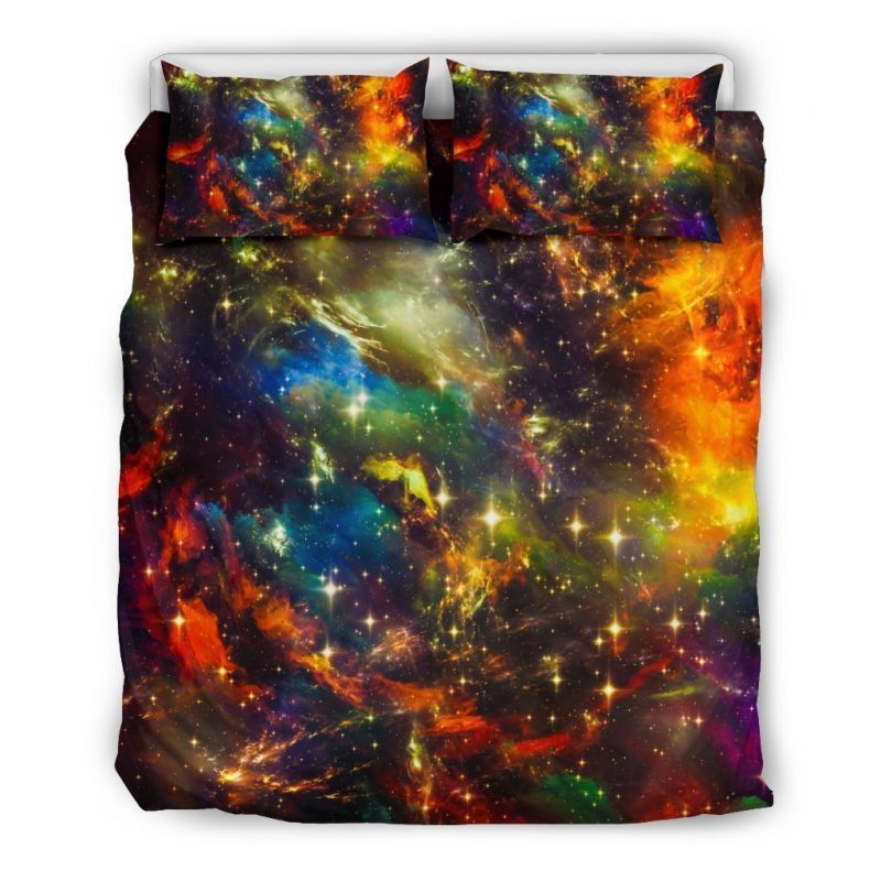 Colorful Universe Galaxy Space Print Duvet Cover and Pillowcase Set Bedding Set Colorful Universe Galaxy Space Print Duvet Cover and Pillowcase Set Bedding Set