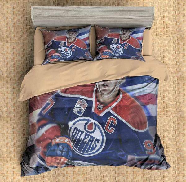 Connor Mcdavid Edmonton Oilers Duvet Cover and Pillowcase Set Bedding Set Connor Mcdavid Edmonton Oilers Duvet Cover and Pillowcase Set Bedding Set