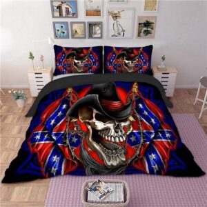 Cowboy Sugar Skull Duvet Cover and Pillowcase Set Bedding Set