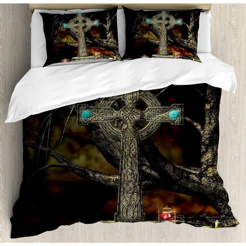 Cross Tree Grave Duvet Cover and Pillowcase Set Bedding Set Cross Tree Grave Duvet Cover and Pillowcase Set Bedding Set