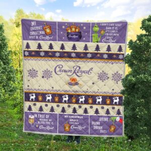 Crown Royal Grinch Christmas Blanket Quilt
