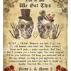 Custom Name Art Skull You And Me We Got This WeRe A Team Blanket