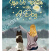 Custom Name Life Is Better With A Dog And Girl Blanket