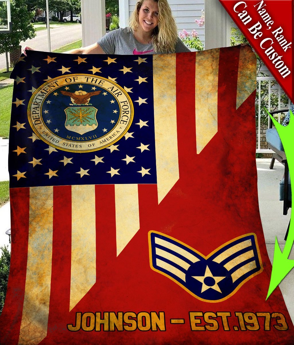 Custom Your Name Department Of The Air Force All Over Printed Blanket Custom Your Name Department Of The Air Force All Over Printed Blanket