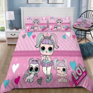Cute Pink L O L Surprise Duvet Cover and Pillowcase Set Bedding Set 119 1