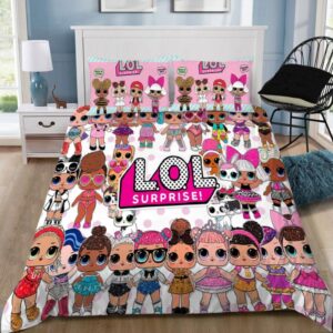 Cute Pink L O L Surprise Duvet Cover and Pillowcase Set Bedding Set 161 1