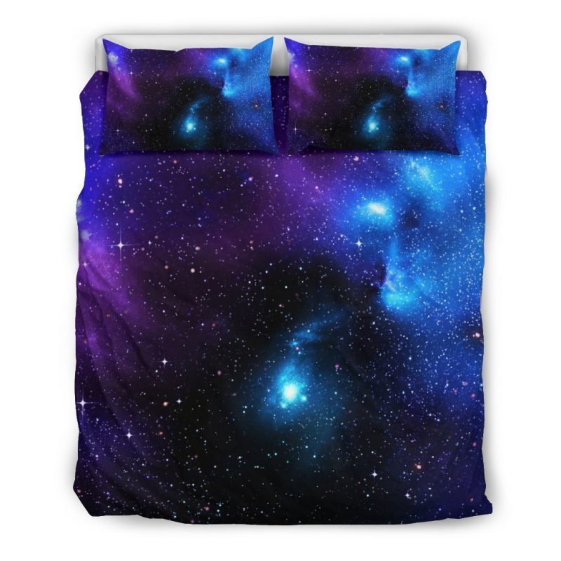 Dark Purple Blue Galaxy Space Print Duvet Cover and Pillowcase Set Bedding Set Dark Purple Blue Galaxy Space Print Duvet Cover and Pillowcase Set Bedding Set