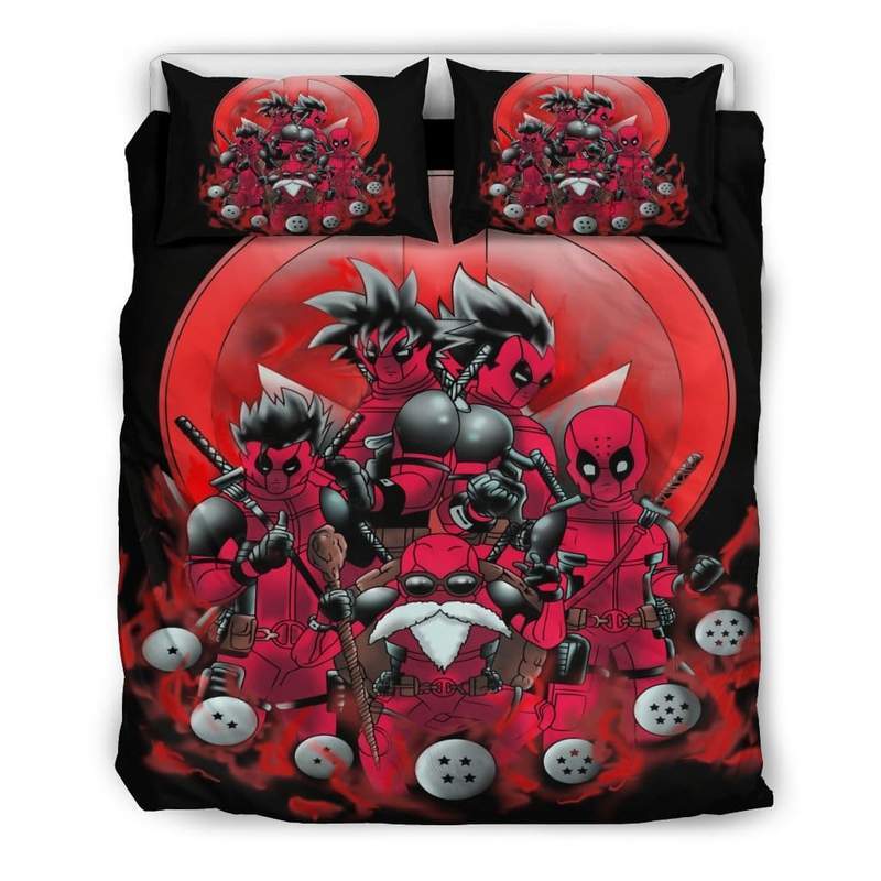 Deadpool Dragon Ball Funny Duvet Cover and Pillowcase Set Bedding Set 48 Deadpool Dragon Ball Funny Duvet Cover and Pillowcase Set Bedding Set 48