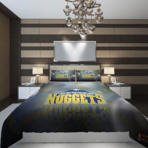 Denver Nuggets 2 NBA Basketball ize Duvet Cover and Pillowcase Set Bedding Set scaled 1