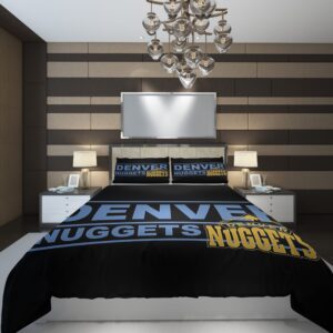 Denver Nuggets 4 NBA Basketball ize Duvet Cover and Pillowcase Set Bedding Set scaled 1
