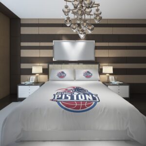 Detroit Pistons NBA Basketball ize Duvet Cover and Pillowcase Set Bedding Set scaled 1