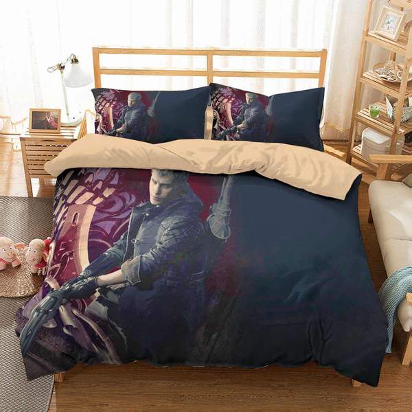 Devil May Cry 5 Duvet Cover and Pillowcase Set Bedding Set 733 Devil May Cry 5 Duvet Cover and Pillowcase Set Bedding Set 733