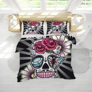 Diamond Skull Duvet Cover and Pillowcase Set Bedding Set scaled 1