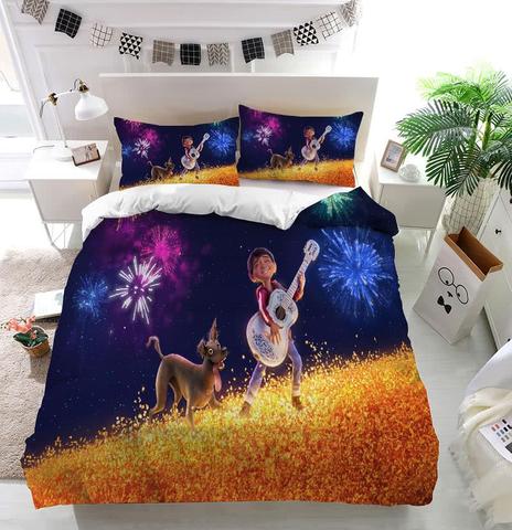 Disney Coco Playing Guitar Duvet Cover and Pillowcase Set Bedding Set Disney Coco Playing Guitar Duvet Cover and Pillowcase Set Bedding Set