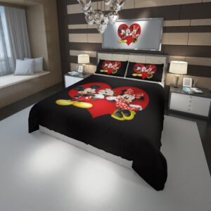 Disney Mickey And Minnie 1 Duvet Cover and Pillowcase Set Bedding Set scaled 1