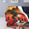 Doom Game Blankets Flannel Print Doom Slayer Portable Super Warm Throw Blankets for Bed Travel Rug_Q90