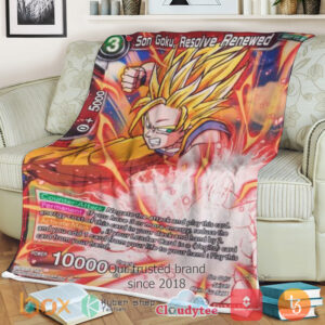 Dragon Ball Son Goku Resolve Renewed Card Blanket