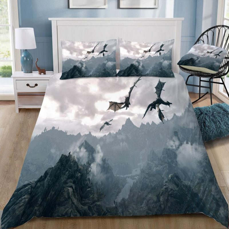 Dragon Duvet Cover and Pillowcase Set Bedding Set 332 Dragon Duvet Cover and Pillowcase Set Bedding Set 332