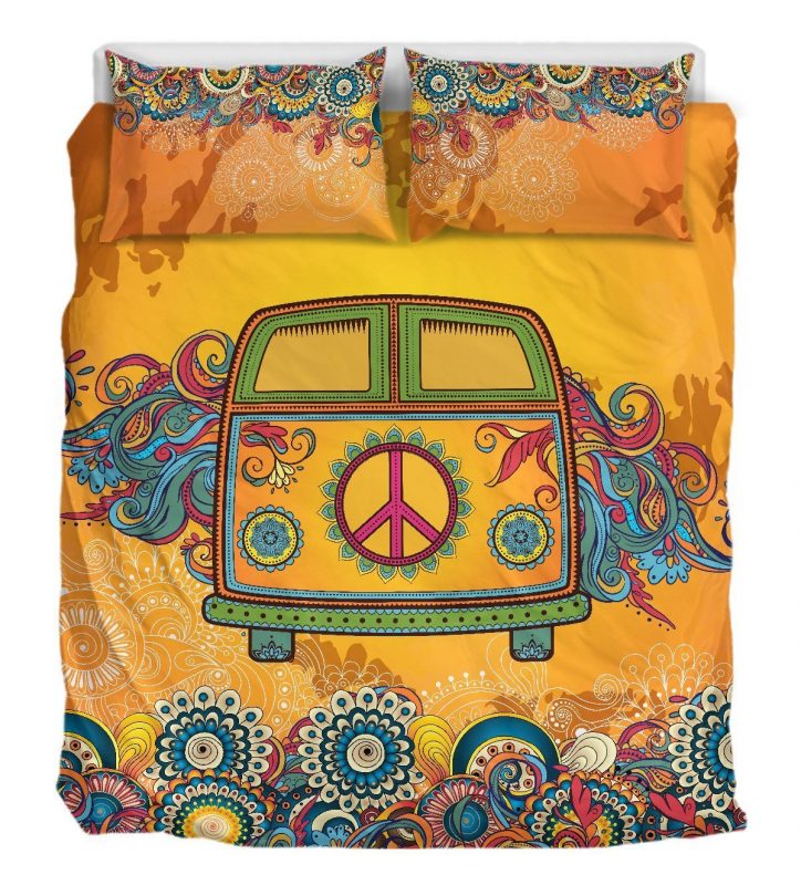 Dream In Hippie Van Duver Duvet Cover and Pillowcase Set Bedding Set Dream In Hippie Van Duver Duvet Cover and Pillowcase Set Bedding Set