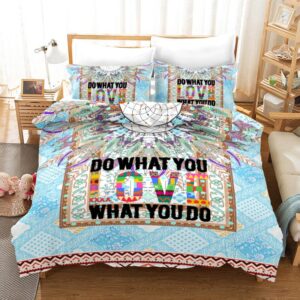 Dreamcatcher 8 Do What You Love What You Do Duvet Cover and Pillowcase Set Bedding Set