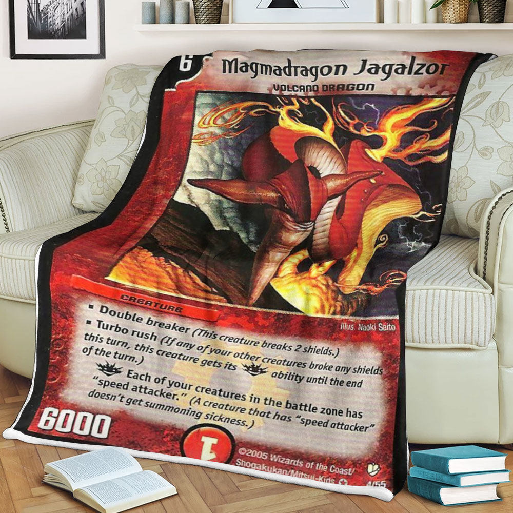 Duel Masters Magmadragon Jagalzor Sherpa Blanket Duel Masters Magmadragon Jagalzor Sherpa Blanket