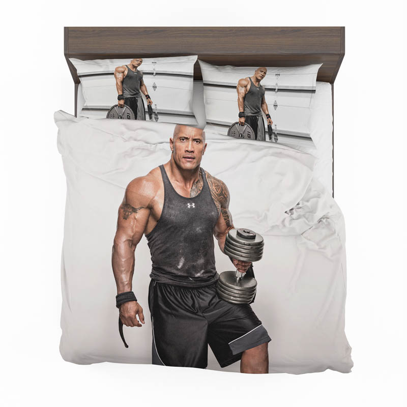 Dwayne Johnson the Rock Duvet Cover and Pillowcase Set Bedding Set Dwayne Johnson the Rock Duvet Cover and Pillowcase Set Bedding Set
