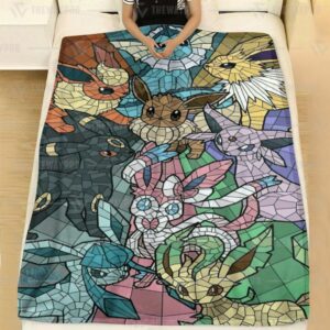 Eevee And Eeveelutions Pokemon Fleece Blanket