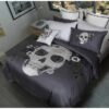Elegant Skull Duvet Cover and Pillowcase Set Bedding Set