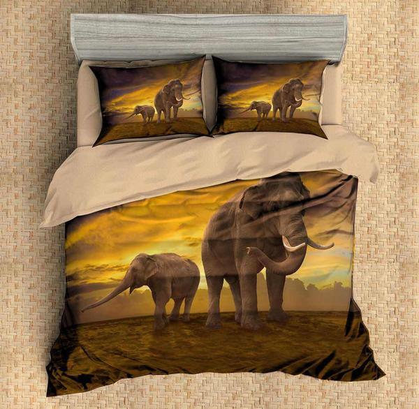 Elephant 2 Duvet Cover and Pillowcase Set Bedding Set Elephant 2 Duvet Cover and Pillowcase Set Bedding Set