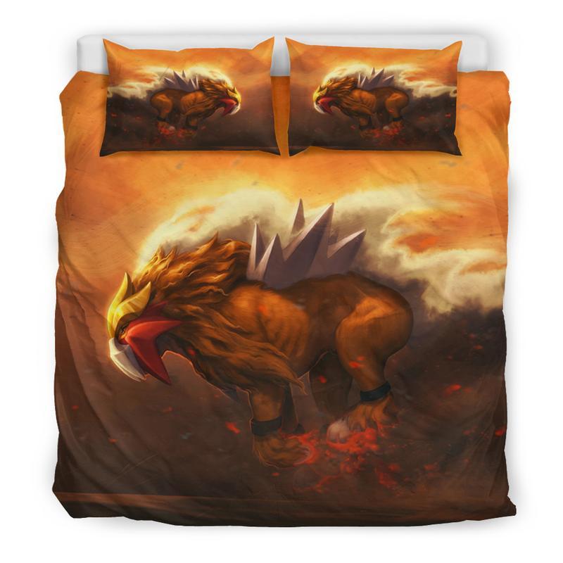 Entei Duvet Cover and Pillowcase Set Bedding Set Entei Duvet Cover and Pillowcase Set Bedding Set