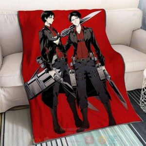 Eren And Levi Attack On Titan Blanket
