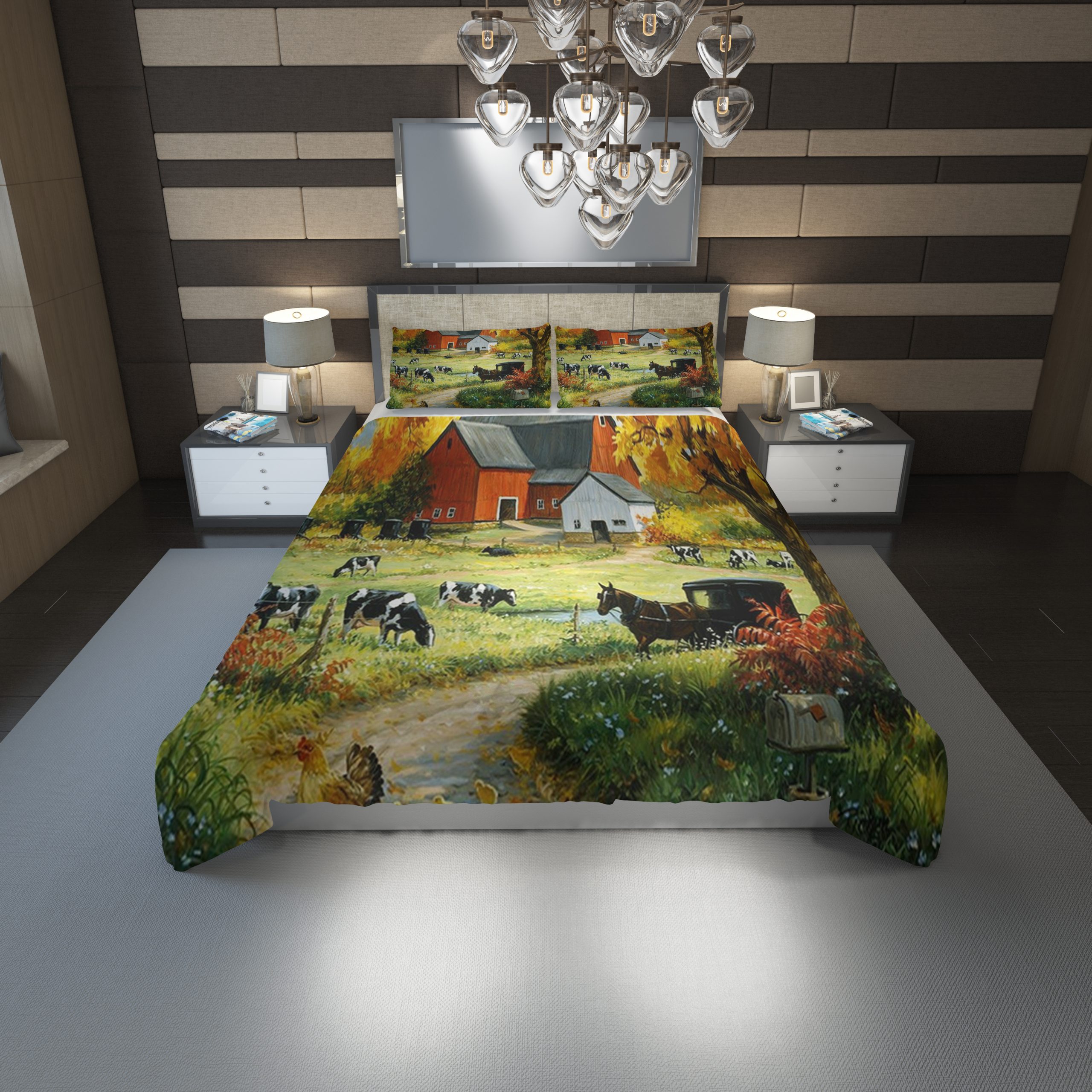 Farmhouse 38 Duvet Cover and Pillowcase Set Bedding Set scaled 1 Farmhouse 38 Duvet Cover and Pillowcase Set Bedding Set scaled 1