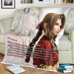 Final Fantasy Aerith Sherpa Blanket