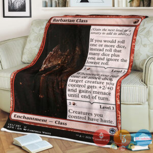Game Dungeons And Dragons Barbarian Class Blanket