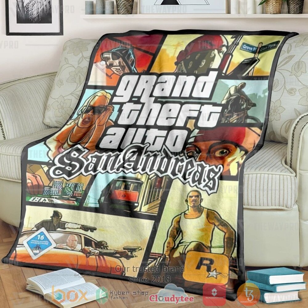 Game Gta San Andreas Custom Soft Blanket 1 Game Gta San Andreas Custom Soft Blanket 1