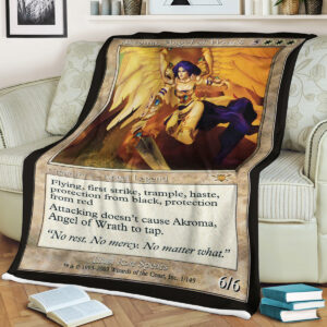 Game Magic The Gathering Akroma Angel Of Wrath Sherpa Blanket 1