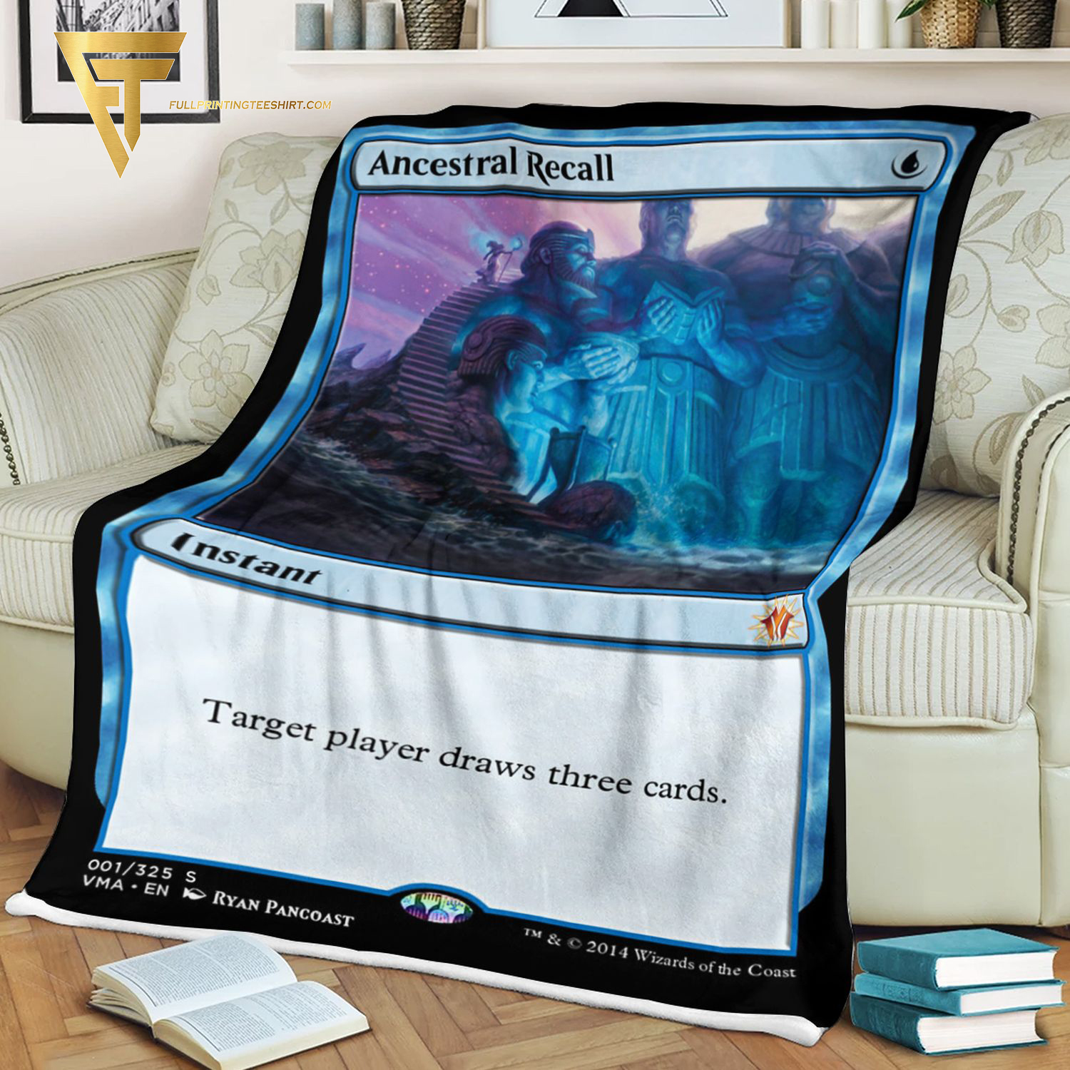 Game Magic The Gathering Ancestral Recall Blanket Game Magic The Gathering Ancestral Recall Blanket