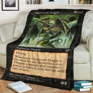 Game Magic The Gathering Catacomb Dragon Blanket