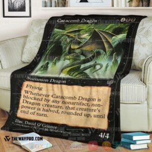 Game Magic The Gathering Catacomb Dragon Soft Blanket