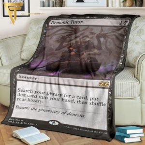 Game Magic The Gathering Demonic Tutor All Over Print Blanket