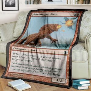 Game Magic The Gathering Flametongue Kavu Blanket
