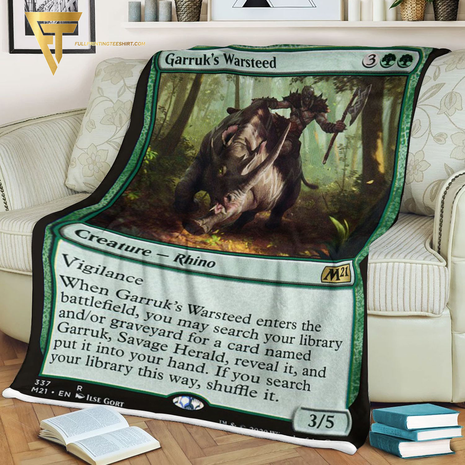 Game Magic The Gathering GarrukS Warsteed Blanket Game Magic The Gathering GarrukS Warsteed Blanket
