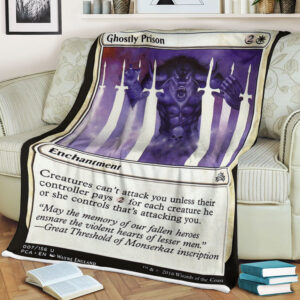 Game Magic The Gathering Ghostly Prison Sherpa Blanket