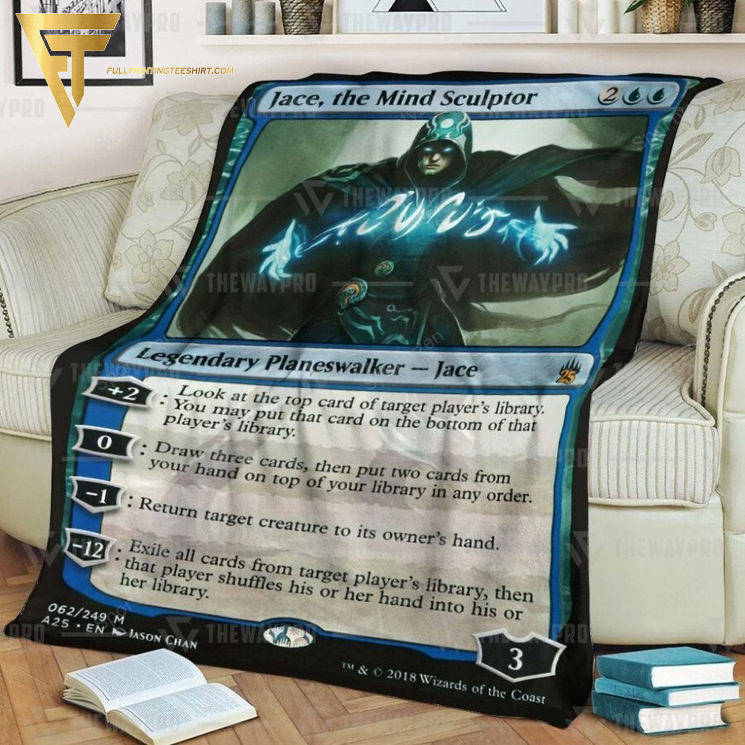 Game Magic The Gathering Jace The Mind Sculptor All Over Print Blanket Game Magic The Gathering Jace The Mind Sculptor All Over Print Blanket