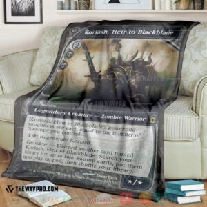 Game Magic The Gathering Korlash Heir To Blackblade Soft Blanket 1