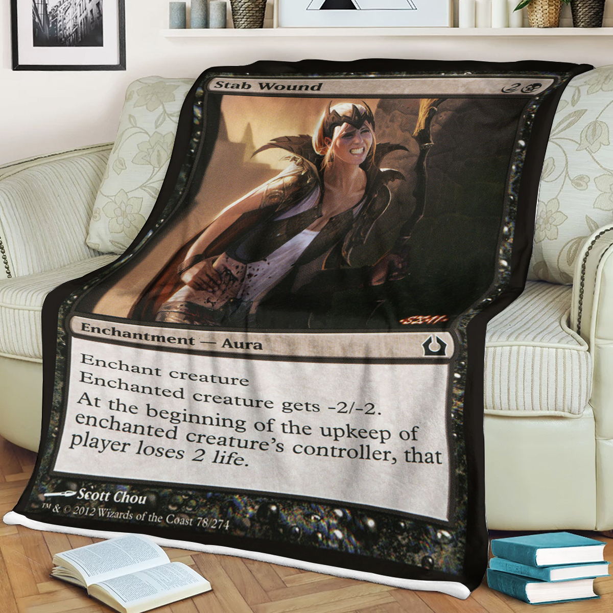 Game Magic The Gathering Stab Wound Sherpa Blanket Game Magic The Gathering Stab Wound Sherpa Blanket