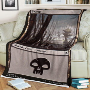 Game Magic The Gathering Swamp Sherpa Blanket 3